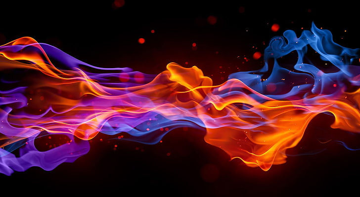 Hd Wallpaper Abstraction Fire Blue And Red Flame Illustration Elements Motion Wallpaper Flare