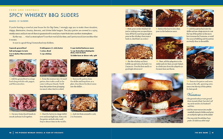 Spicy Whiskey BBQ Sliders, delicious, Pioneer Woman, yummy