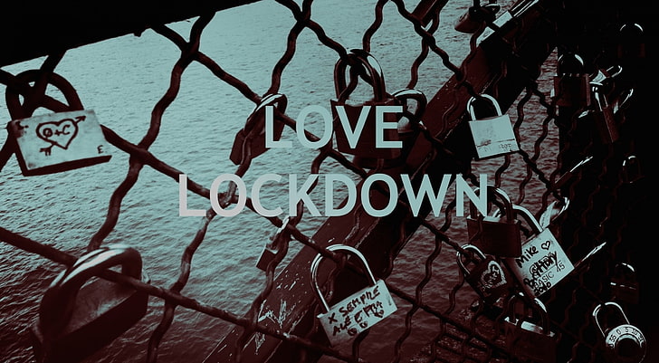 Love Lockdown, love lockdown text overlay, communication, no people