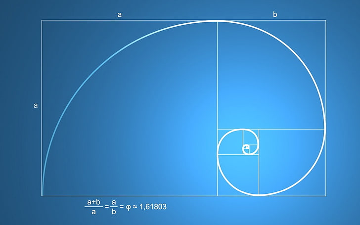 Fibonacci sequence, golden ratio, science, square, pattern, HD wallpaper