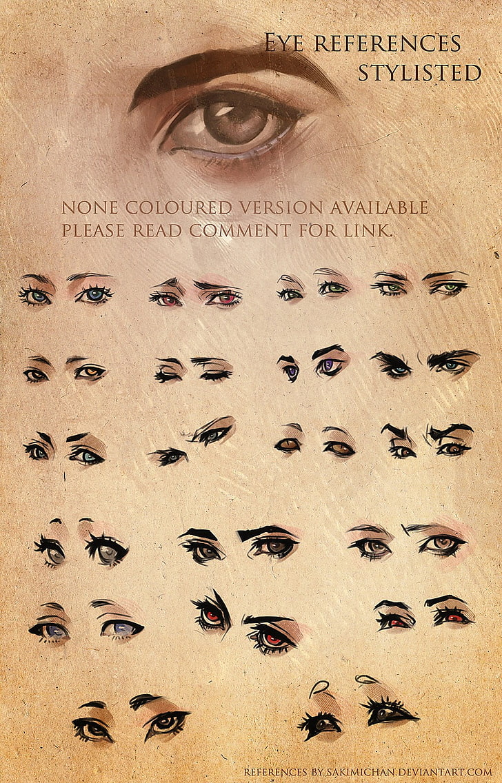 assorted-color eyes illustration with text overlay, indoors, communication