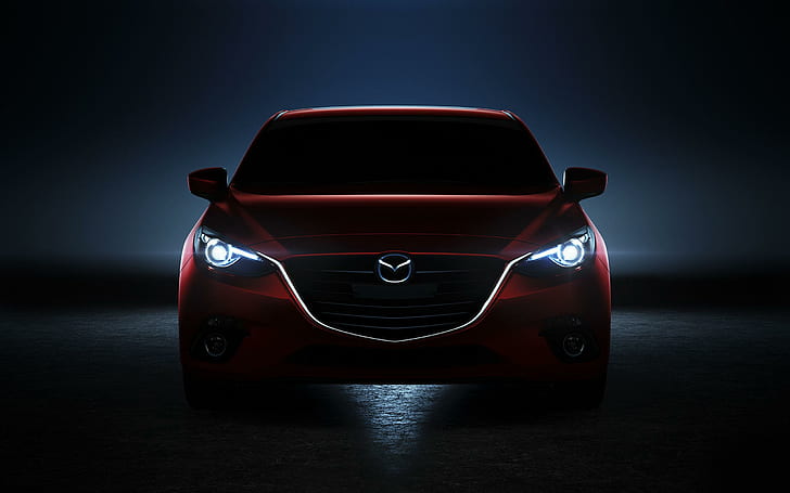 2014 Mazda 3, red mazda car, cars, HD wallpaper