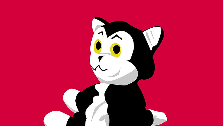 vector, Vector (character), cat, Figaro, one person, red, studio shot, HD wallpaper