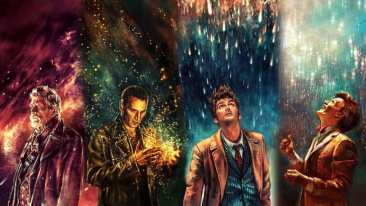 men's brown suit jacket, Doctor Who, alicexz, Tenth Doctor, Eleventh Doctor, HD wallpaper