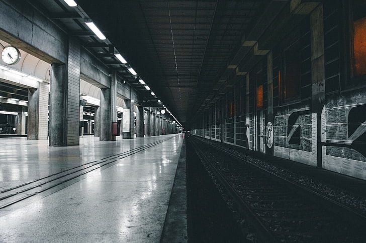 subway, railway, photography, cityscape, HD wallpaper
