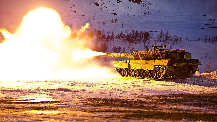 battle tank photo, military, Norwegian Army, Leopard 2, transportation, HD wallpaper