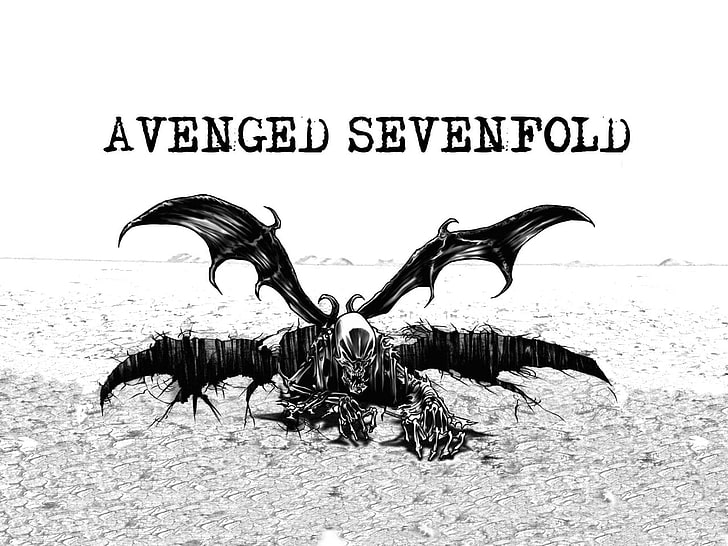 Avenged Sevenfold logo, Deathbat, Metalcore, heavy metal, hard rock, HD wallpaper