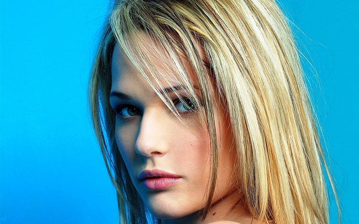 beautyful, blonde, blue, chiatti, eyes, face, girl, laura, woman, HD wallpaper