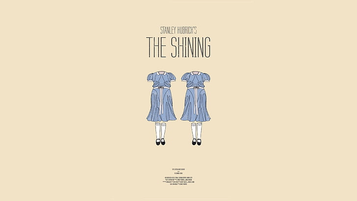simple background, movie poster, minimalism, blue dress, Stanley Kubrick