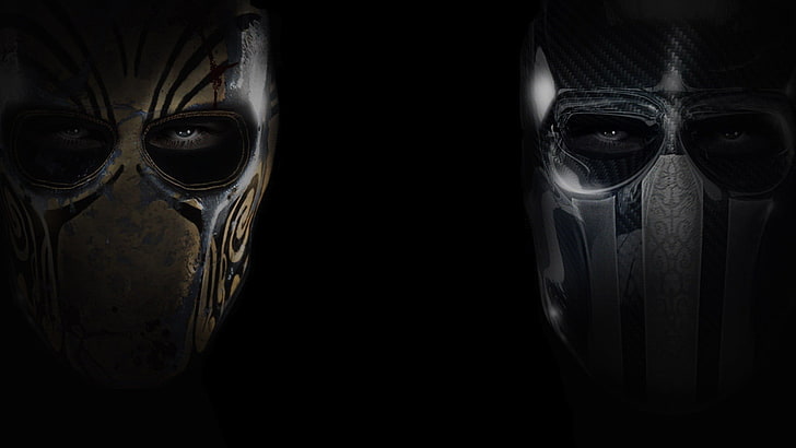 Black Panther-themed masks, Army of Two, disguise, mask - disguise, HD wallpaper