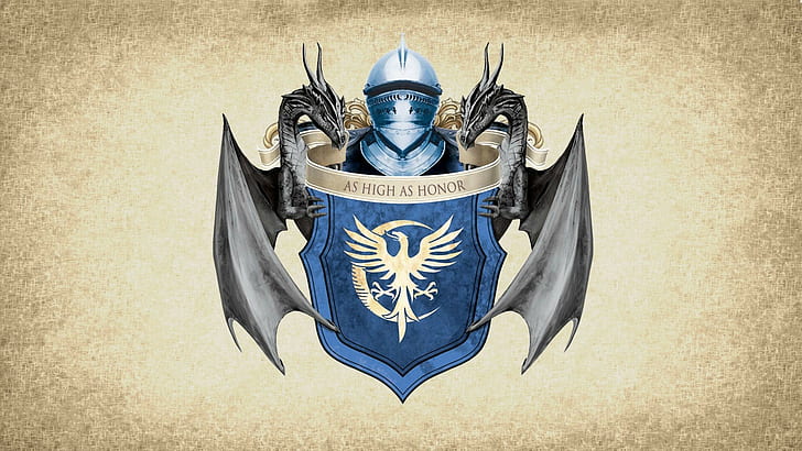 sigils, paper, coat of arms, House Arryn, crest, medieval, Game of Thrones, HD wallpaper