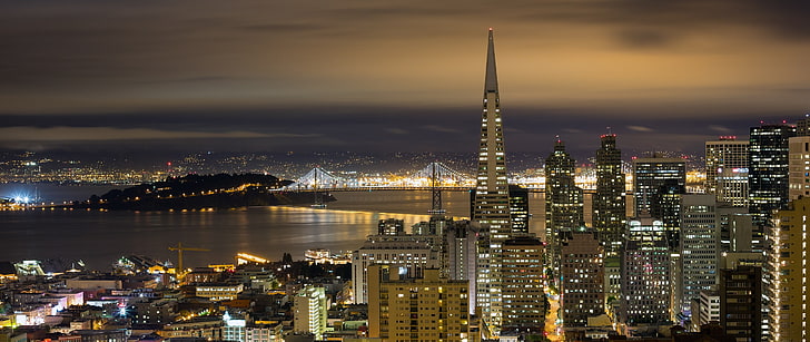 HD wallpaper: San Francisco, city, night, San Francisco-Oakland Bay Bridge  | Wallpaper Flare