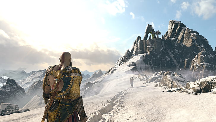 God of War, Kratos, Atreus, PlayStation 4, Norse mythology HD wallpaper