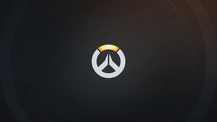 white and black logo, Overwatch, minimalism, low poly, symbol, HD wallpaper