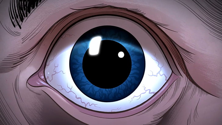illustration of person's eye, Gravity Falls, close-up, circle