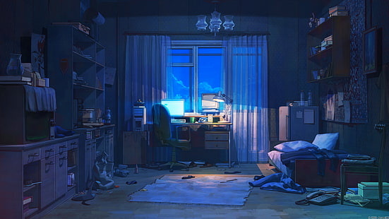 HD wallpaper: anime, room, interior, dark, Everlasting Summer, Arseniy  Chebynkin | Wallpaper Flare