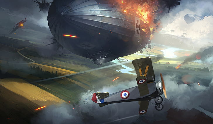 aircraft, airplane, artwork, Battlefield 1, digital art, Fan Art, HD wallpaper