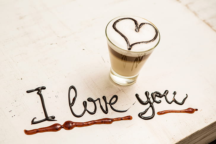 HD wallpaper: Love Heart, I Love You, Chocolate Coffee | Wallpaper Flare