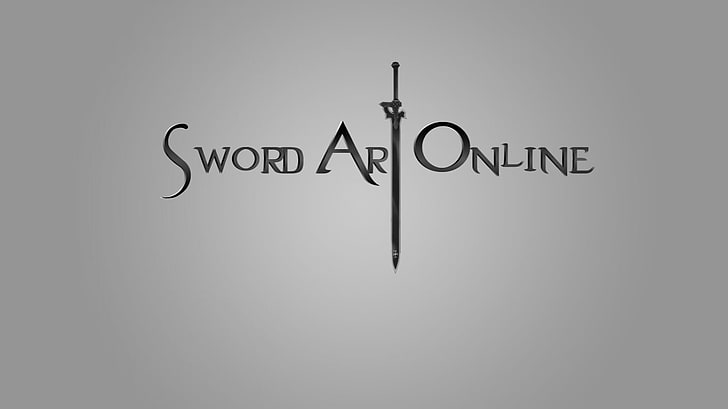 sword art online logo, anime, Yuuki Asuna, text, communication, HD wallpaper