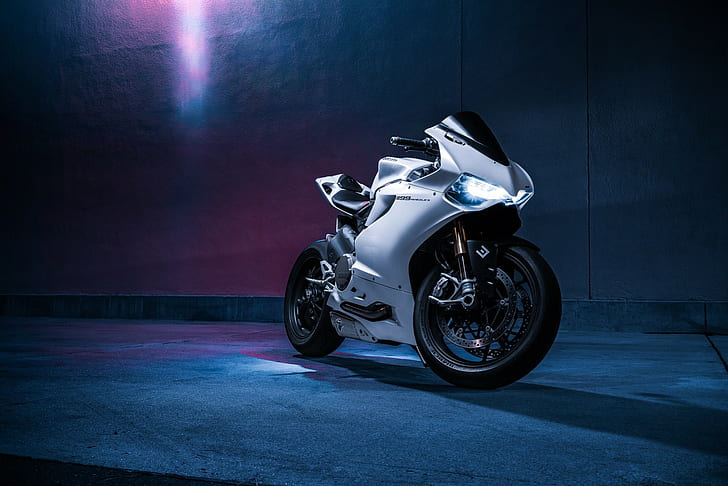 HD wallpaper: white and black sports bike, Ducati 1199, motorcycle,  transportation | Wallpaper Flare