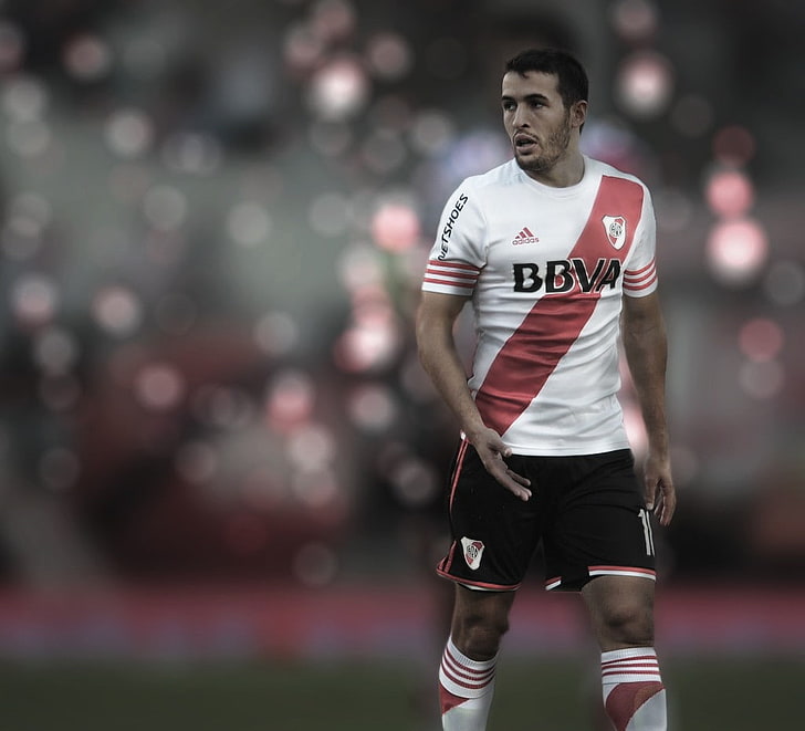 River Plate, Mayada, bokeh, soccer, sport, athlete, front view, HD wallpaper