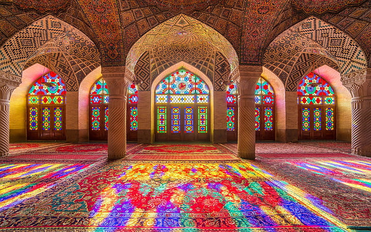 1920x1200 px Arch architecture Colorful Column Indoors Islamic Architecture Mosque Mulk Mosque Nasir Video Games Mario HD Art, HD wallpaper