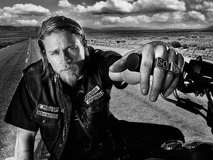 men's black leather vest, TV Show, Sons Of Anarchy , one person, HD wallpaper