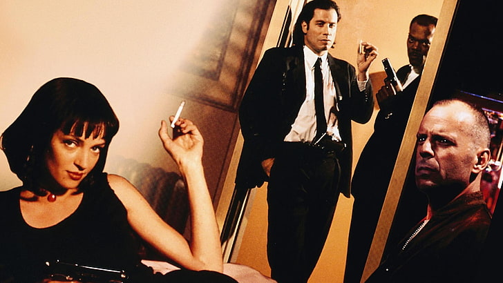 HD wallpaper: Bruce Willis, John Travolta, movies, Pulp Fiction, samuel l  jackson | Wallpaper Flare