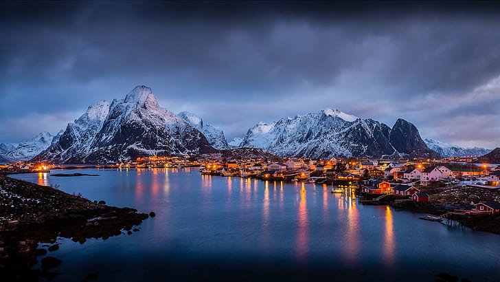 The Magic Islands Of Lofoten Norway Europe Winter Morning Light Landscape Desktop Hd Wallpaper For Pc Tablet And Mobile 3840×2160