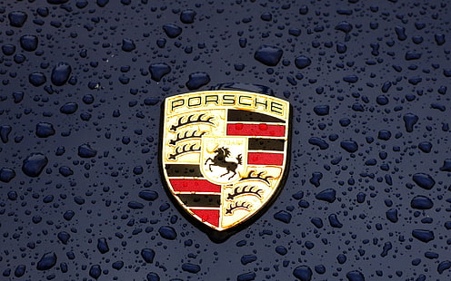 Hd Wallpaper Porsche Logo Emblem Car Illustration Art Wet No People Wallpaper Flare