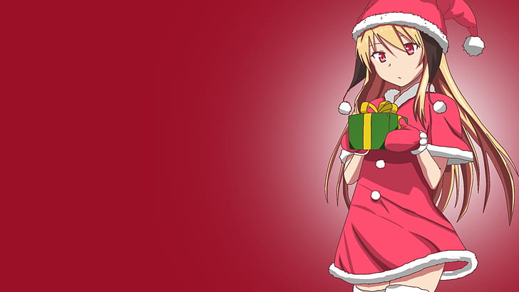 winter, Sakurasou no Pet na Kanojo, anime, Christmas, Shiina Mashiro, HD wallpaper