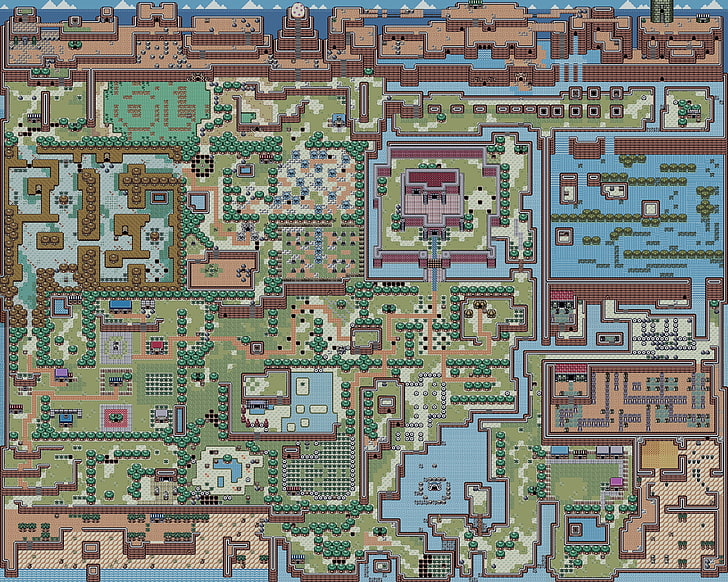 Pokemon map graphic digital wallpaper, video games, The Legend of Zelda: Link's Awakening