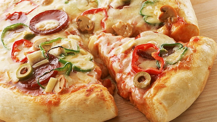 food, pizza, HD wallpaper