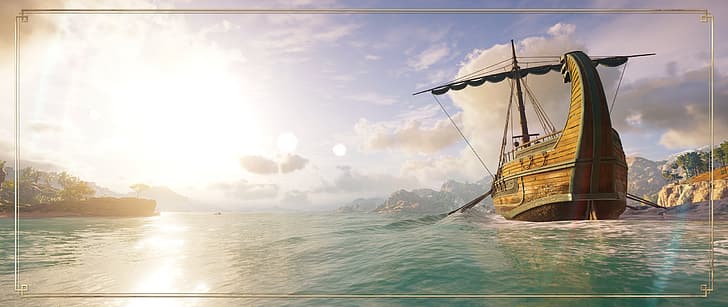 Assassin's Creed, Assassin's Creed: Odyssey, video games, ship, HD wallpaper