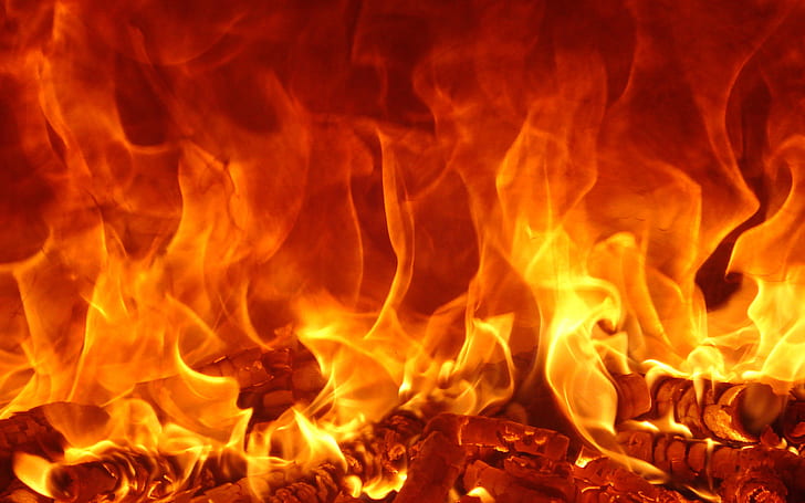 Fire HD, orange flame illustration, photography, HD wallpaper