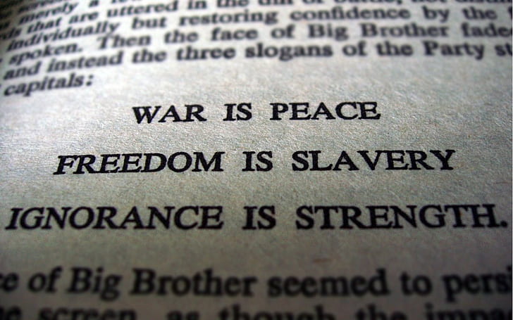 1984, big brother, George Orwell, peace, war, dom, slavery