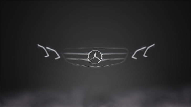 gray Mercedes-Benz grille, Mercedes-Benz E-Class, W212, car, dark, HD wallpaper