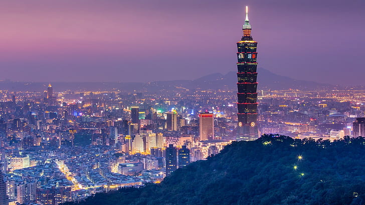 Taipei 101, cityscape, Taiwan, HD wallpaper