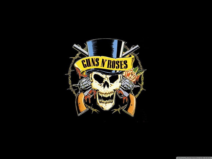 guns n roses, black background, copy space, communication, no people