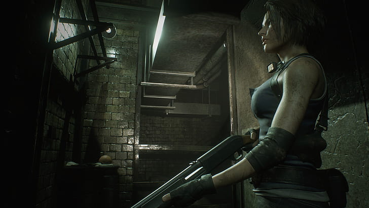 Resident evil 3, Jill Valentine, video game girls, weapon, screen shot, HD wallpaper