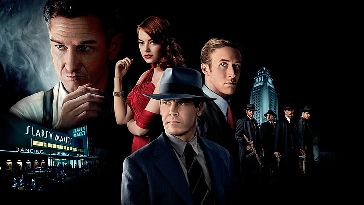 Movie, Gangster Squad, Emma Stone, Josh Brolin, Ryan Gosling, HD wallpaper