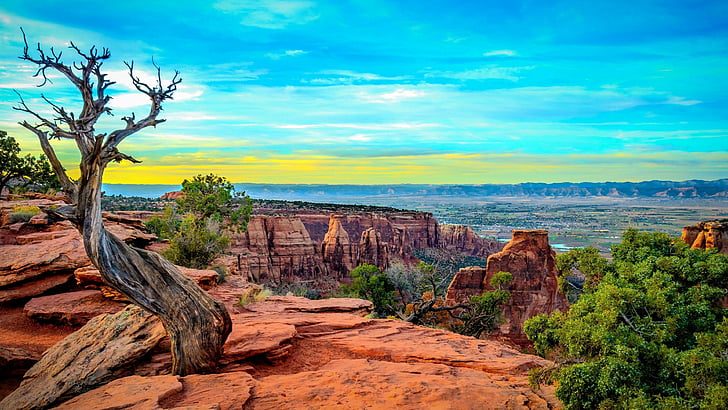 canyon, landscape, colorado, monument canyon, united states
