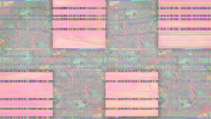 glitch art, abstract, LSD, pink color, no people, architecture