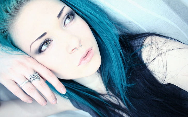 1. Emo hairstyles with electric blue hair - wide 7