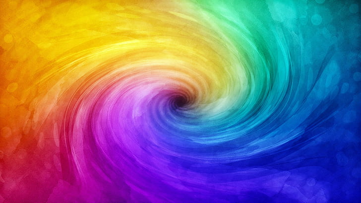 abstract, spiral, colorful, HD wallpaper