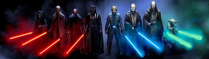Star Wars, Count Dooku, Darth Maul, Darth Vader, Emperor Palpatine, HD wallpaper
