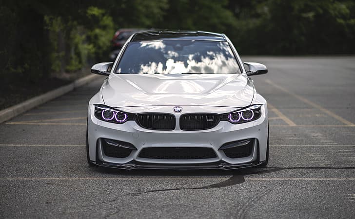 BMW, Light, Front, White, Face, F80, LED, Angel Eye, HD wallpaper