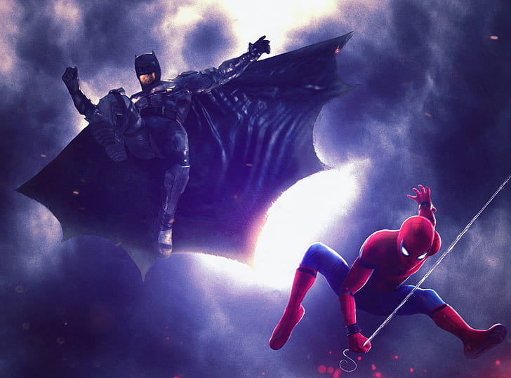 HD wallpaper: batman, spiderman, superheroes, hd | Wallpaper Flare