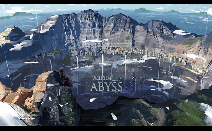 Made in Abyss, Riko (Made in Abyss), Regu (Made in Abyss), text, HD wallpaper