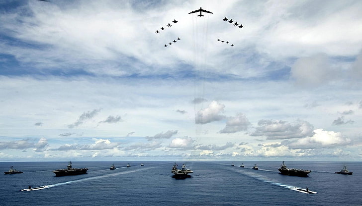 war, ship, airplane, aircraft, submarine, fleet, sea, military
